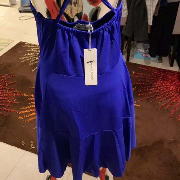 Royal Blue V Neck Spaghetti Strap. - Picture 3 of 6